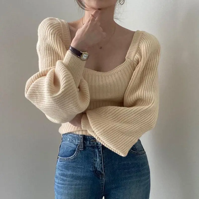 2021 autumn winter new sexy Lapel bubble sleeve slim waist short knit sweater top-45
2021 autumn winter new sexy Lapel bubble sleeve slim waist short knit sweater top-45
