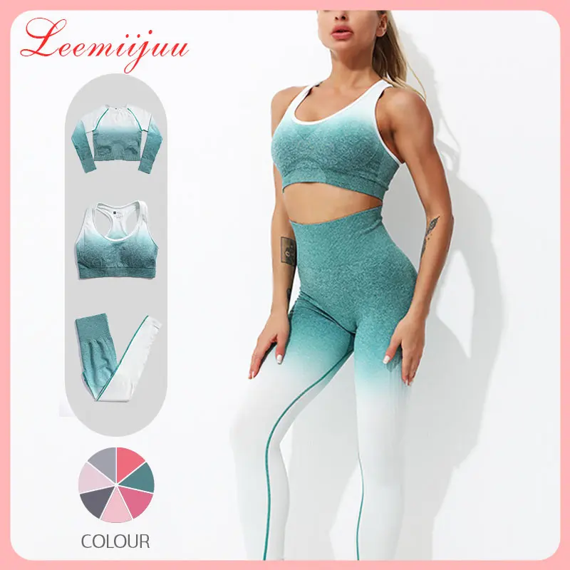 LEEMIIJUU Yoga Set Workout Clothes Athletic Wear Sports Legging Seamless Fitness suit Women's Long Sleeve Three-piece
LEEMIIJUU Yoga Set Workout Clothes Athletic Wear Sports Legging Seamless Fitness suit Women's Long Sleeve Three-piece