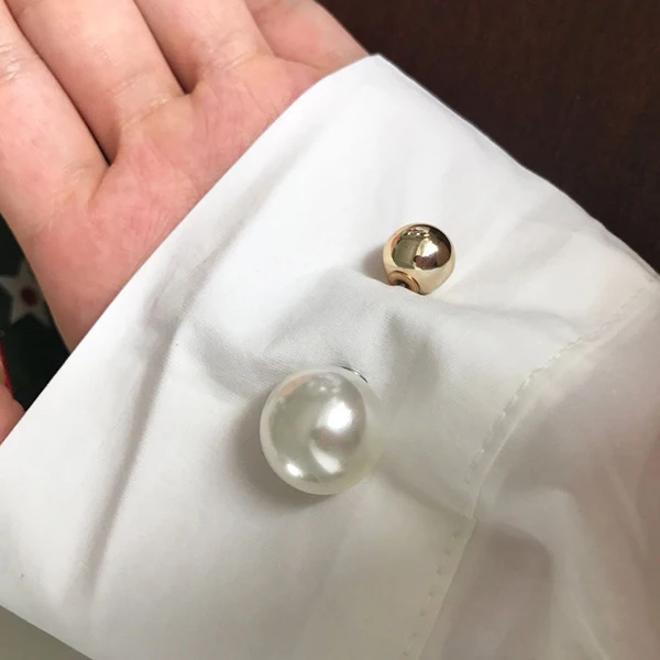 Simple and Versatile Double-headed Pearl Pin for Shirt Sweater Ladies BMF88 | Украшения и аксессуары