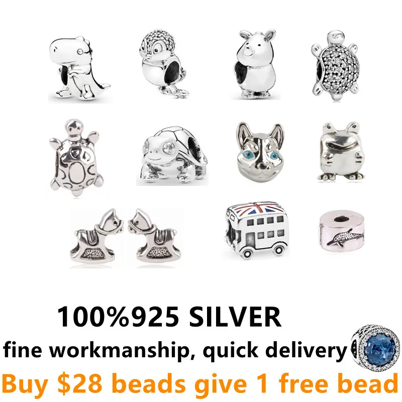 Free Delivery 925 Sterling Silver clips car Twinkling Turtle dinosaur bird horse spacer charms Suitable for Pandor bracelets
Free Delivery 925 Sterling Silver clips car Twinkling Turtle dinosaur bird horse spacer charms Suitable for Pandor bracelets