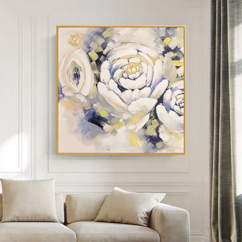 Modern Artist Painted Abstract White Flowers Oil Painting On Canvas Wall Art Frameless Picture Decor For Living Room Home Gift
Modern Artist Painted Abstract White Flowers Oil Painting On Canvas Wall Art Frameless Picture Decor For Living Room Home Gift