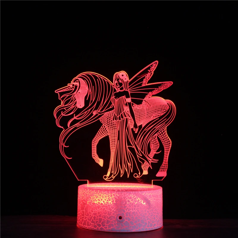 3D Fairy Unicorn Elf Night light LED colorful auto-change acrylic optic lights decor Nights lamps kids gift for baby child elfin
3D Fairy Unicorn Elf Night light LED colorful auto-change acrylic optic lights decor Nights lamps kids gift for baby child elfin