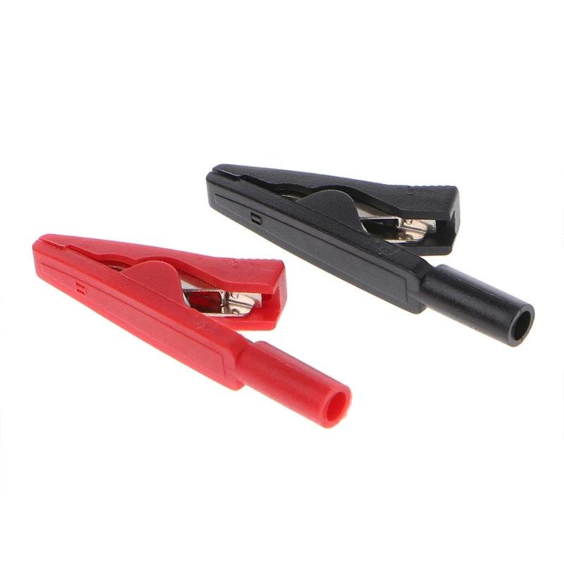 2 Pcs Insulated Alligator Clip 2mm Banana Female Adapter Meter Test Probe Black Red
2 Pcs Insulated Alligator Clip 2mm Banana Female Adapter Meter Test Probe Black Red