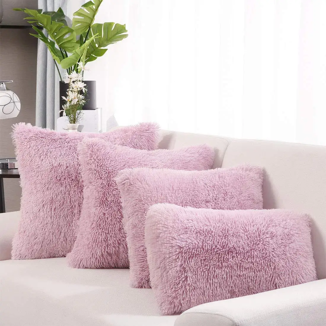 Pack of 2 Throw Pillow Cover Deluxe Decorative Plush Pillow Case Luxury Faux Fur Cushion Cover Shell for Sofa Bedroom Car 16x16
Pack of 2 Throw Pillow Cover Deluxe Decorative Plush Pillow Case Luxury Faux Fur Cushion Cover Shell for Sofa Bedroom Car 16x16