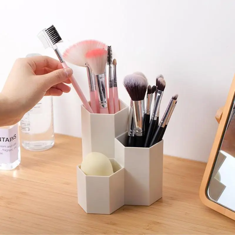 Cosmetics Organizer Nail Polish Makeup Tools Pen Holder Rack 3 Lattices Jewelry Brush Storage Case Office Desk Organizer
Cosmetics Organizer Nail Polish Makeup Tools Pen Holder Rack 3 Lattices Jewelry Brush Storage Case Office Desk Organizer