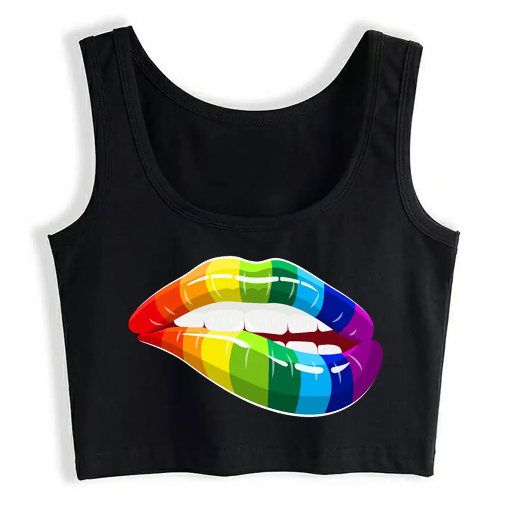 Crop Top Rainbow Lips Lgbtq Pride Gay Rights Support Queer Comic White Print Y2k Tops Womens Tops blusas mujer de moda verano
Crop Top Rainbow Lips Lgbtq Pride Gay Rights Support Queer Comic White Print Y2k Tops Womens Tops blusas mujer de moda verano