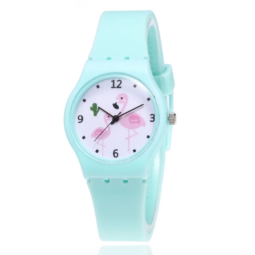 Фото Пластиковые наручные часы с принтом фламинго оптовая продажа кварцевые для