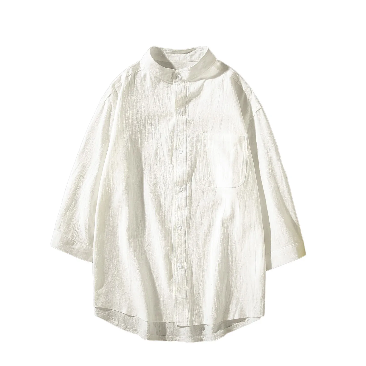 2021 Summer New Men's Linen Stand Collar Half Sleeve Shirt Cotton Linen Loose Large Size Casual Shirt
2021 Summer New Men's Linen Stand Collar Half Sleeve Shirt Cotton Linen Loose Large Size Casual Shirt