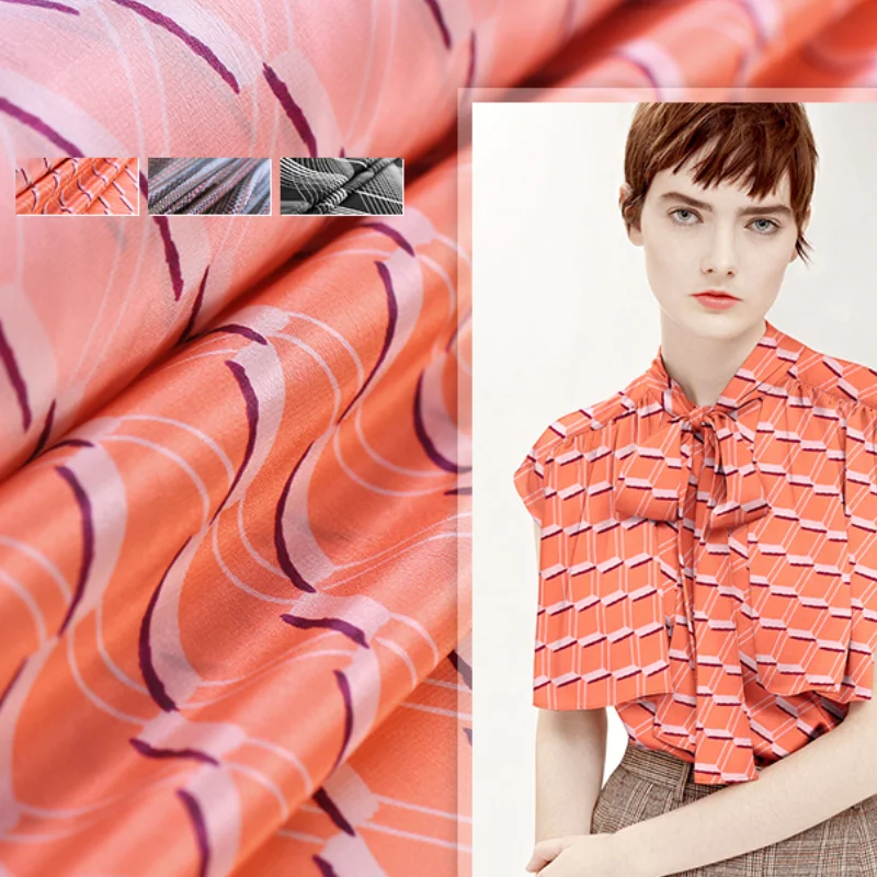 Silk Crepe De Chine Fabric Spandex Silky Drape Three-color Printed Silk Shirt Dress Fabrics Sewing Material Cloth Home Textile
Silk Crepe De Chine Fabric Spandex Silky Drape Three-color Printed Silk Shirt Dress Fabrics Sewing Material Cloth Home Textile