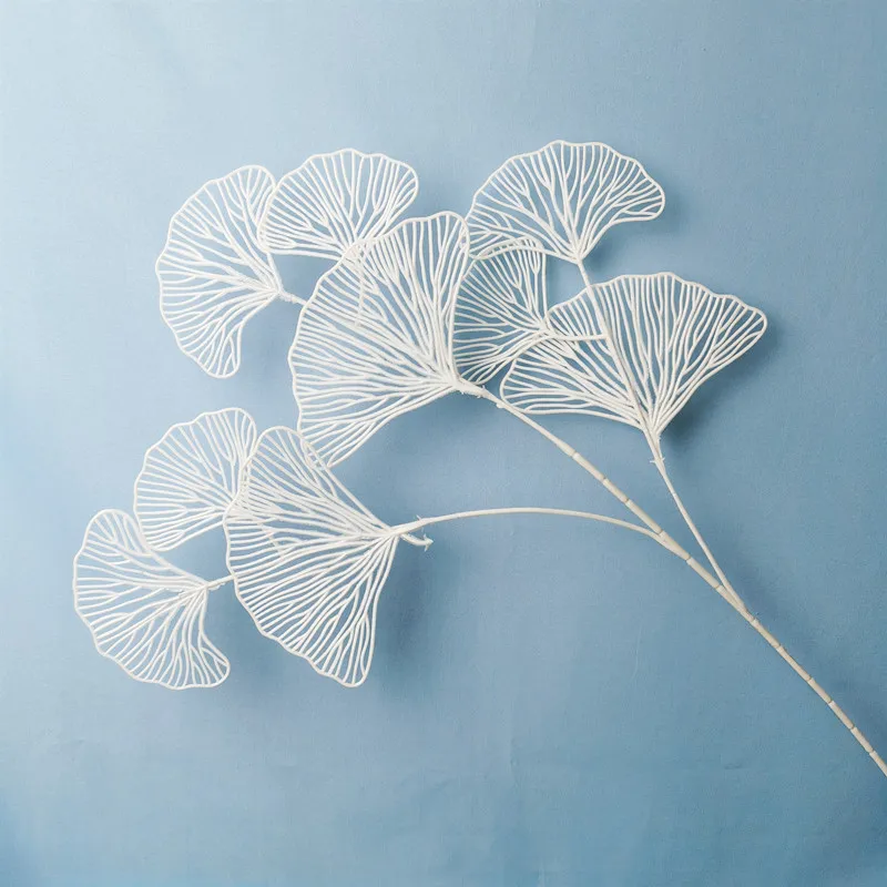 Fake Wedding Ginkgo Leaf Flowers Branch Artificial Leaves Home Shop Decor | Дом и сад
