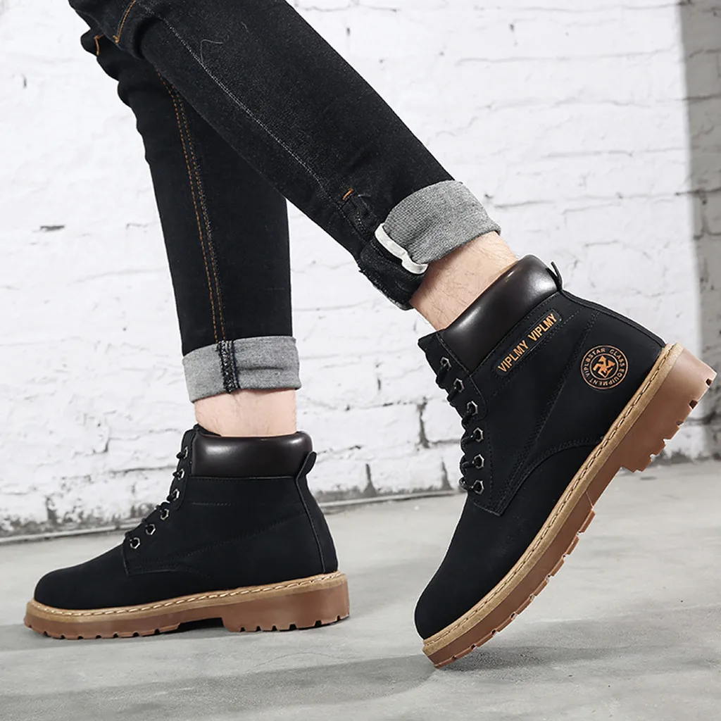 Men Ankle Boots Winter Lace Up Warm Flat Shoes Mens Outdoor Wear resistance Snow Boot Male Quality Leather Non Slip Hiking Boots
Men Ankle Boots Winter Lace Up Warm Flat Shoes Mens Outdoor Wear resistance Snow Boot Male Quality Leather Non Slip Hiking Boots