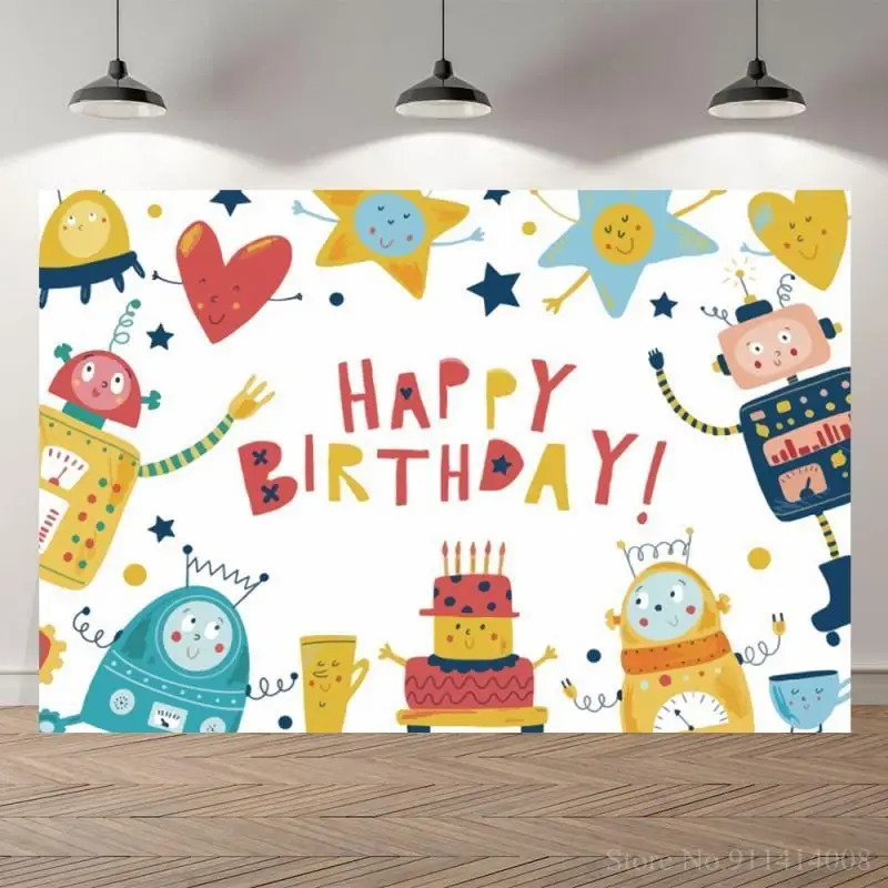 Cartoon Mechanic Robots Boy Birthday Background For Photo Booth Candy Cake Table Wall Poster Decor Backdrop Photography
Cartoon Mechanic Robots Boy Birthday Background For Photo Booth Candy Cake Table Wall Poster Decor Backdrop Photography