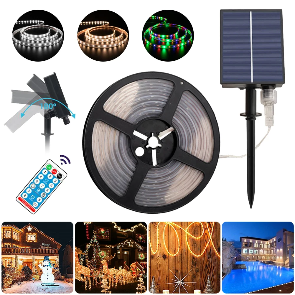 Solar Powered 5M 280LED Strip Light outdoor Flexible Lighting Ribbon Tape Waterproof LED Strip Backlight Decor for Christmas
Solar Powered 5M 280LED Strip Light outdoor Flexible Lighting Ribbon Tape Waterproof LED Strip Backlight Decor for Christmas