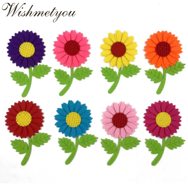 WISHMETYOU 8 шт красочные подсолнухи Felts DIY Детская комната Детский сад настенные