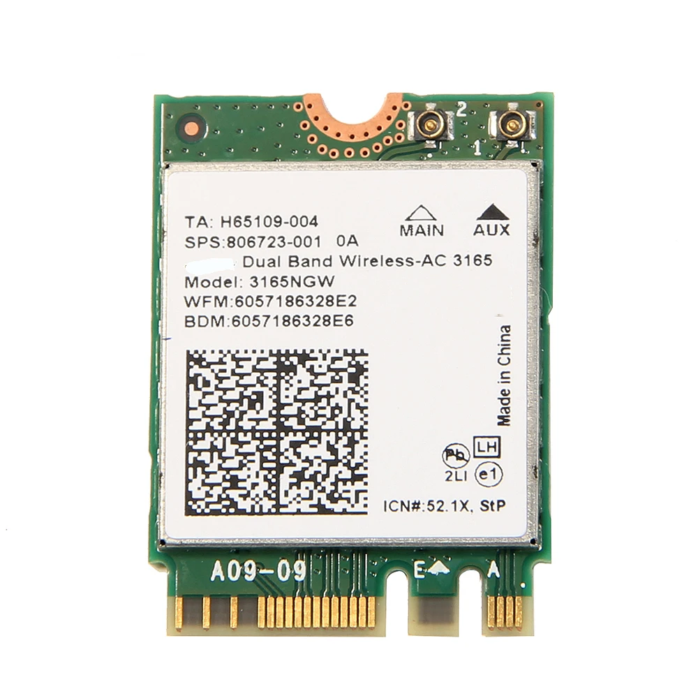 Беспроводной Wi-Fi адаптер для Intel 3165 3165NGFF, двухдиапазонный Bluetooth 4,0 433 Мбит/с, специально для Lenovo Thinkpad FRU:00JT497, беспроводной
Беспроводной Wi-Fi адаптер для Intel 3165 3165NGFF, двухдиапазонный Bluetooth 4,0 433 Мбит/с, специально для Lenovo Thinkpad FRU:00JT497, беспроводной