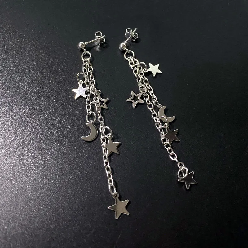 Celestial earrings Gold Star & Moon earrings Long chain earrings Fashion Cute Bohemia Style Long Drop Earrings Bridal GIfts
Celestial earrings Gold Star & Moon earrings Long chain earrings Fashion Cute Bohemia Style Long Drop Earrings Bridal GIfts