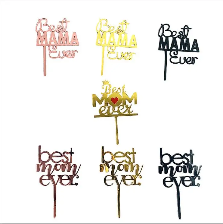 New Arylic Best Mom Ever Cake Toppers Happy Mother's Day Best Mama Ever Cake Flags Happy Birthday Mama Party Cake Baking Decor
New Arylic Best Mom Ever Cake Toppers Happy Mother's Day Best Mama Ever Cake Flags Happy Birthday Mama Party Cake Baking Decor