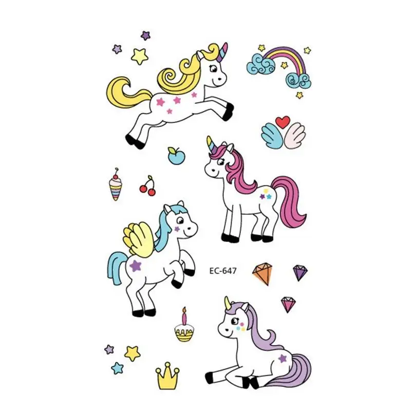 Children's Waterproof Temporary Tattoos Cute Cartoon Unicorn Tattoo for Kid Cute Fake Taty Children Body Art Sticker
Children's Waterproof Temporary Tattoos Cute Cartoon Unicorn Tattoo for Kid Cute Fake Taty Children Body Art Sticker