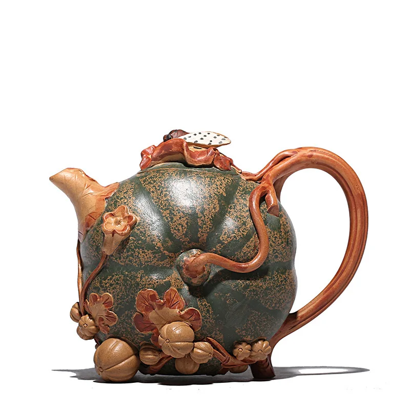 Yixing High-end Purple Clay Tea Pot Handmade Pumpkin Model Sculpture Teapot Kettle Chinese Tea Ceremony Collection Gifts 160ml
Yixing High-end Purple Clay Tea Pot Handmade Pumpkin Model Sculpture Teapot Kettle Chinese Tea Ceremony Collection Gifts 160ml