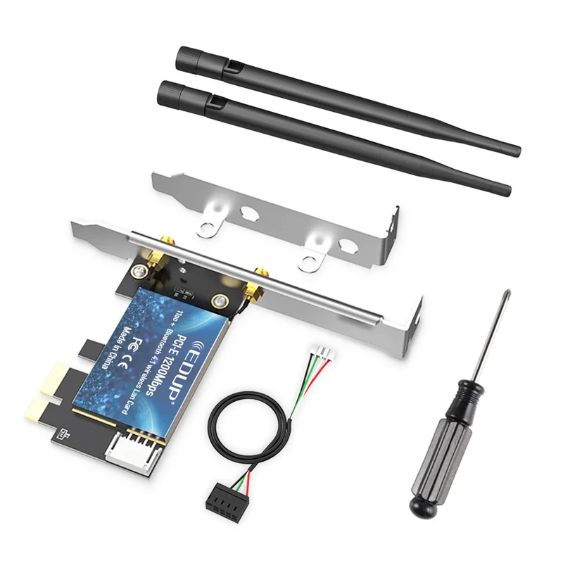 EDUP Dual Band 1300Mbps PCI-E Network Card 2.4G/5GHz Wireless Blue-tooth WiFi LAN Card PCI Exprss Network Adapter For PC Windows
EDUP Dual Band 1300Mbps PCI-E Network Card 2.4G/5GHz Wireless Blue-tooth WiFi LAN Card PCI Exprss Network Adapter For PC Windows