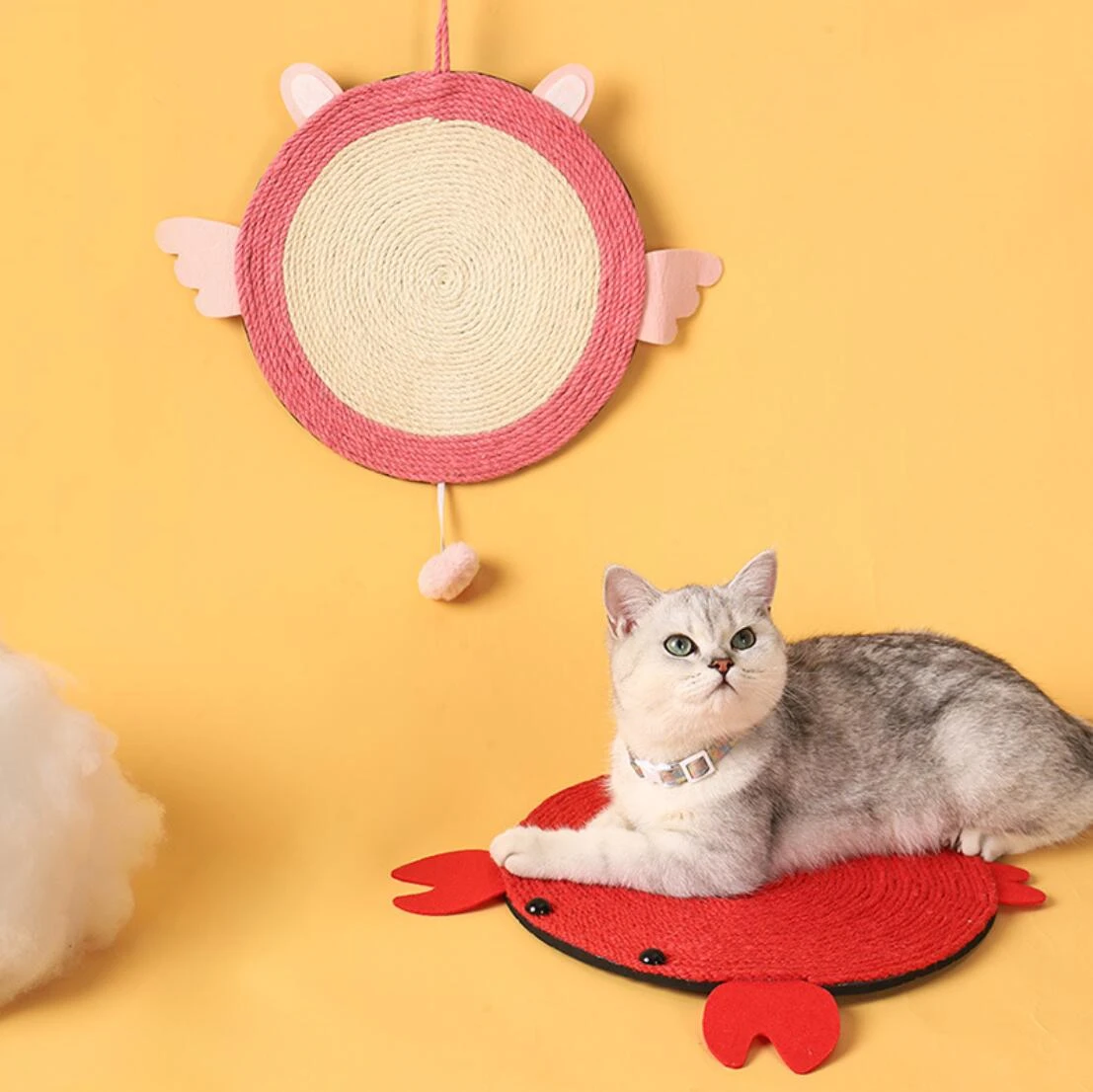 Cat Scratch Cushion Angel Crab Cute Modelling Sisal Healthy Material Save Furniture Cat Paw Sharpening Toys Mat
Cat Scratch Cushion Angel Crab Cute Modelling Sisal Healthy Material Save Furniture Cat Paw Sharpening Toys Mat
