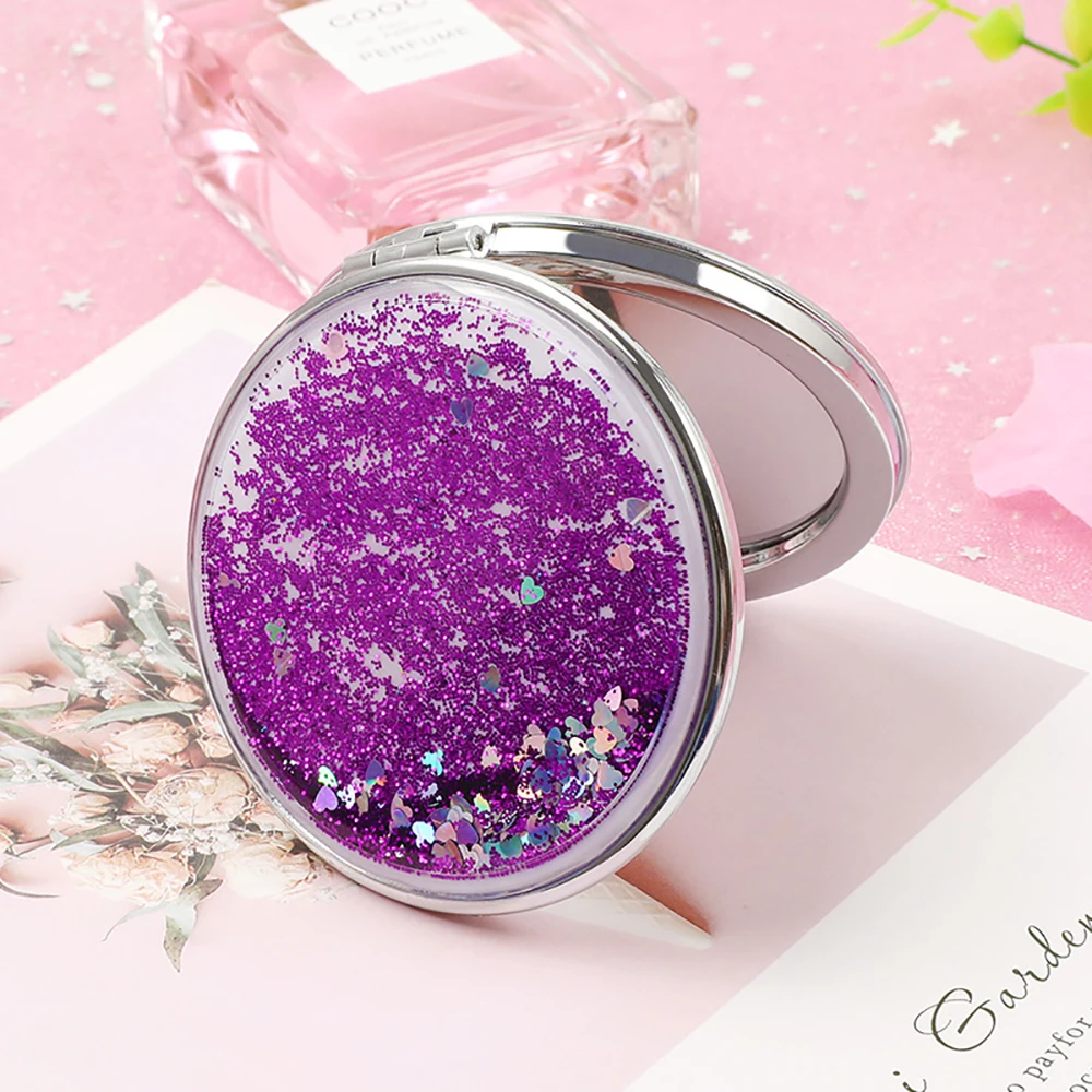 1pc Shiny Quicksand Makeup Mirror Cute Double Sided Pocket Mirror Girls Outdoor Portable Foldable Mirror Creative Small Gift
1pc Shiny Quicksand Makeup Mirror Cute Double Sided Pocket Mirror Girls Outdoor Portable Foldable Mirror Creative Small Gift