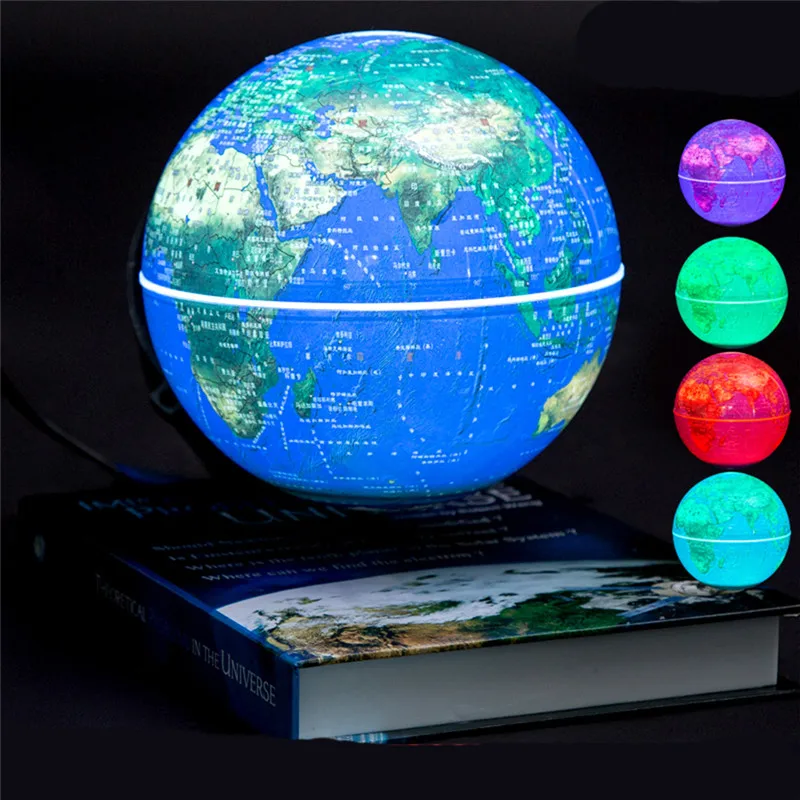 

6 дюймов Магнитный вращающийся глобус антигравитационный плавающий левитирующий глобус Карта мира для рабочего стола офиса домашний декор...