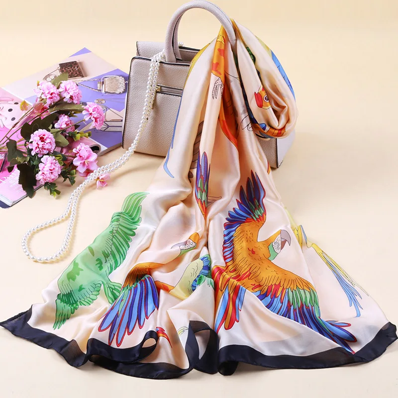Fashion Women Silk Scarf Shawl Bird Print Cute Pashmina Scarves Lady Beach Sunscreen Scarfs Wrap Femme Hijab 2021 New
Fashion Women Silk Scarf Shawl Bird Print Cute Pashmina Scarves Lady Beach Sunscreen Scarfs Wrap Femme Hijab 2021 New