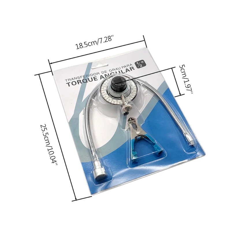 

Angle Torque Gauge 1/2" Drive of Rotation Tester Precise Auto Repair Check Meter Flexible Clip Arm Precise Auto Repair P15F