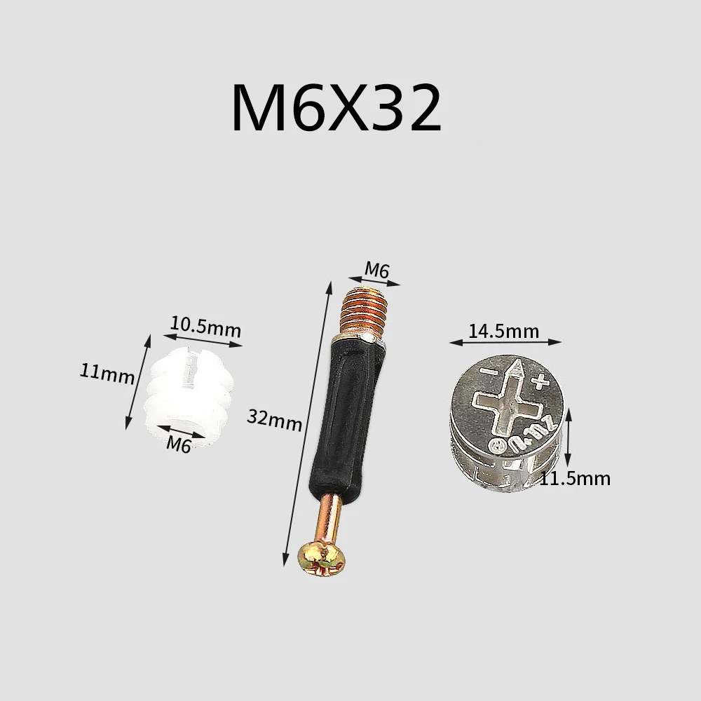 Мебельные винты NEWHONGHUIDA 3 в 1 M6 32/35/40 мм
Мебельные винты NEWHONGHUIDA 3 в 1 M6 32/35/40 мм