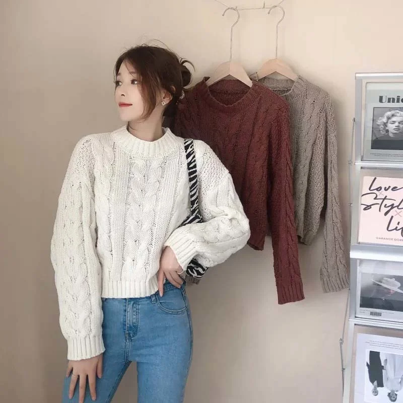 Light Beige Sweater Women's Pullover Loose and Lazy Style 2021 Autumn and Winter New Korean Style round Neck Thickened Knitwear
Light Beige Sweater Women's Pullover Loose and Lazy Style 2021 Autumn and Winter New Korean Style round Neck Thickened Knitwear