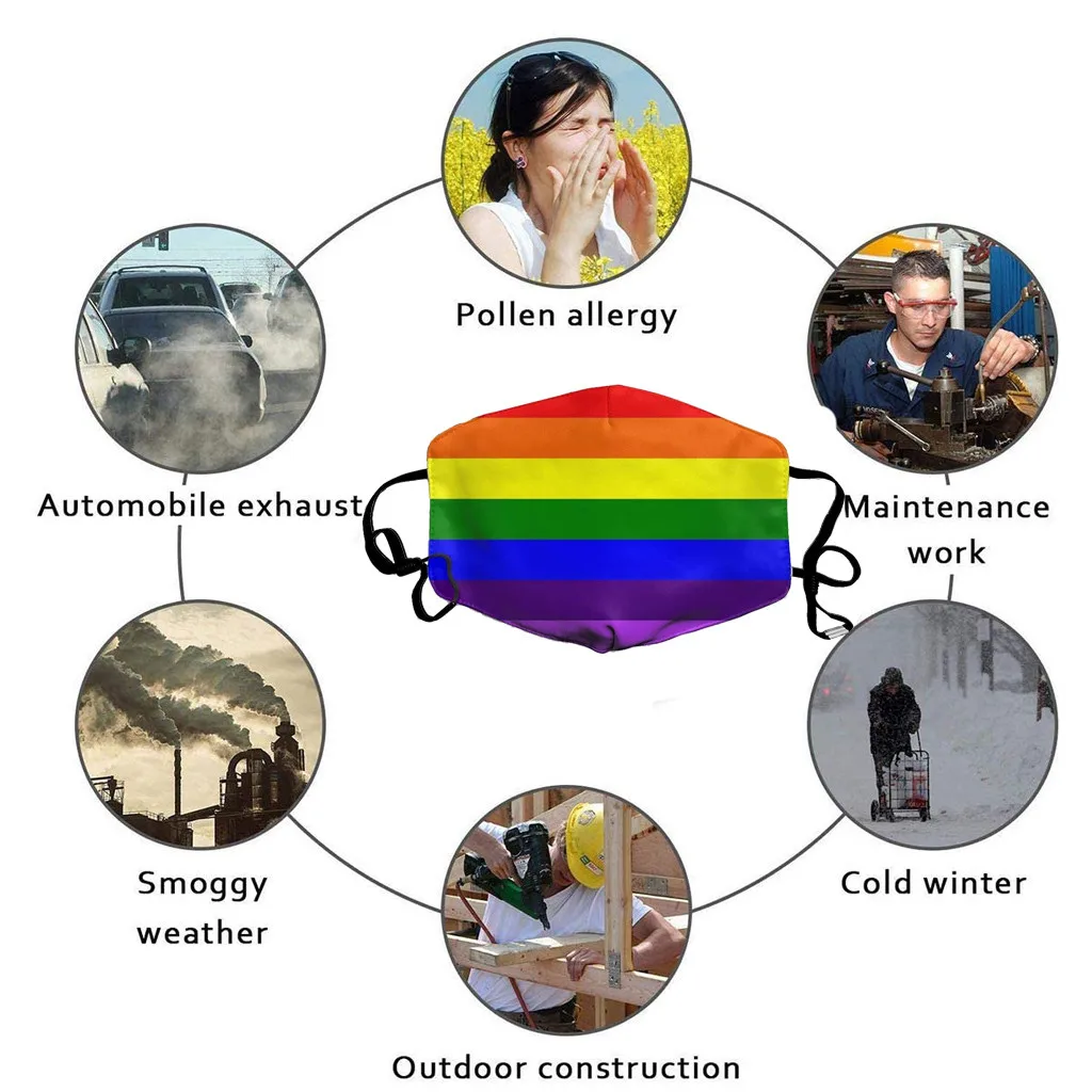 Mouth Masks for Dust Protection Anti-Face Mask Adjustable Rainbow Print Mouth Muffle Washable Earloop Masks Multi-purpose
Mouth Masks for Dust Protection Anti-Face Mask Adjustable Rainbow Print Mouth Muffle Washable Earloop Masks Multi-purpose