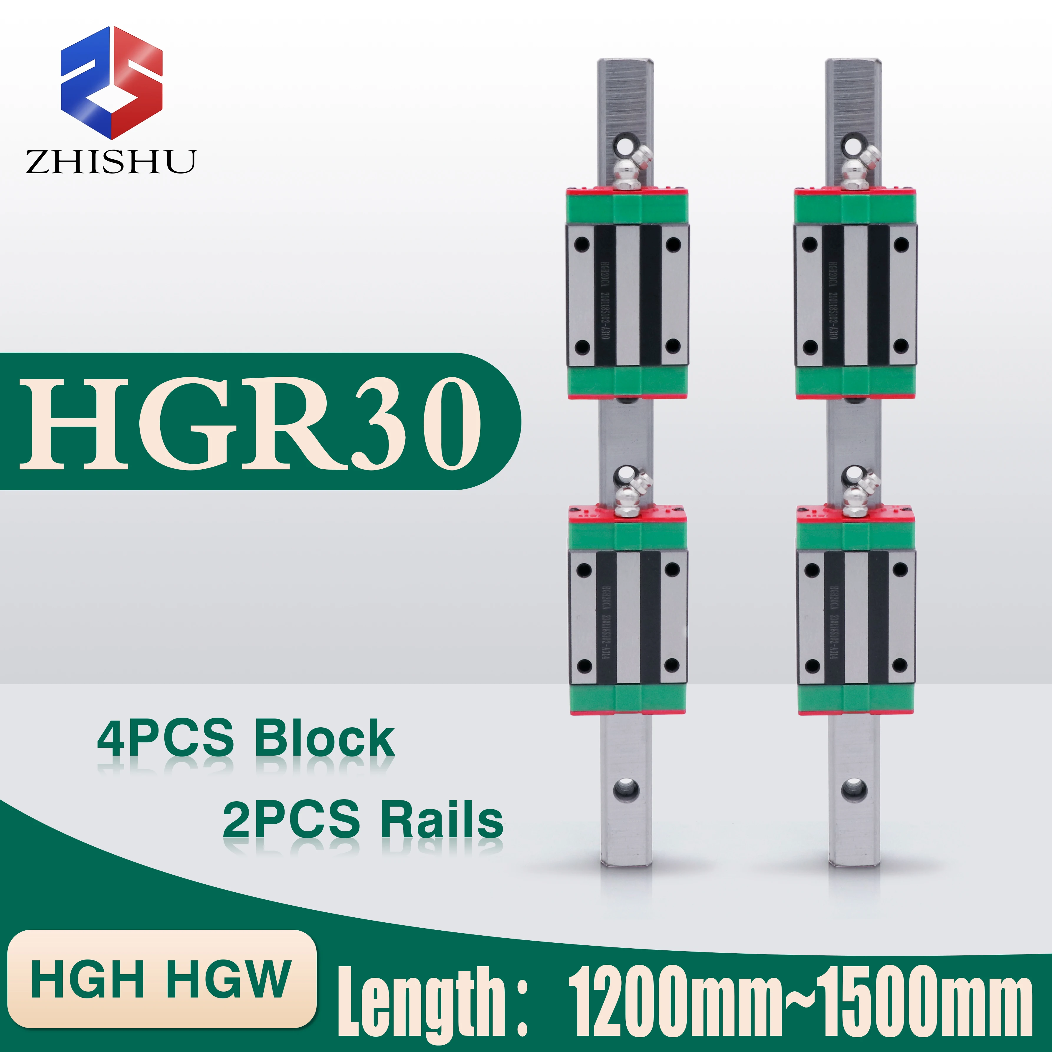 

Free Shipping HGR30 CNC Square Linear Guide Rail 1200 - 1450 MM HGH30CA / HGW30CC Block Carriage slides HGR 30 Router Kit Parts