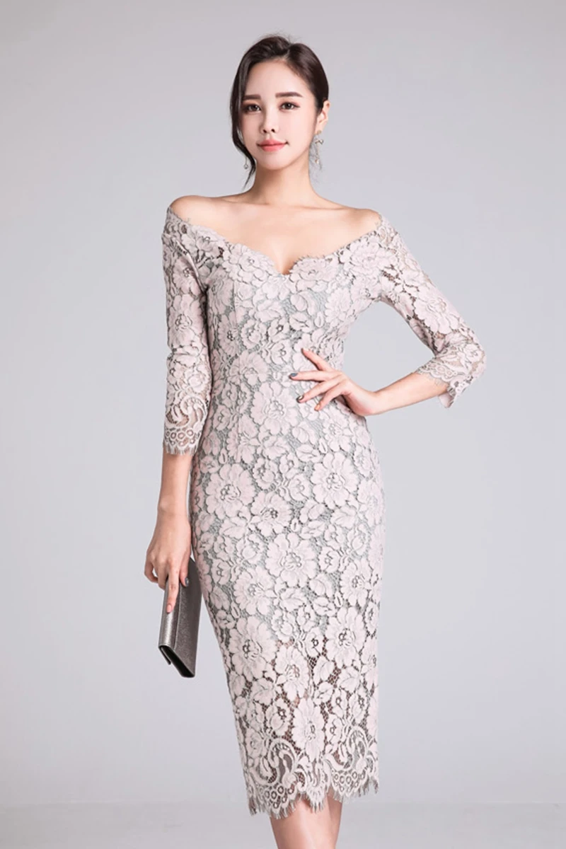 2020 Summer New Arrival Women Off Shoulder Lace Dress Sexy V-neck Bodycon Evening Party office work wear Dress
2020 Summer New Arrival Women Off Shoulder Lace Dress Sexy V-neck Bodycon Evening Party office work wear Dress