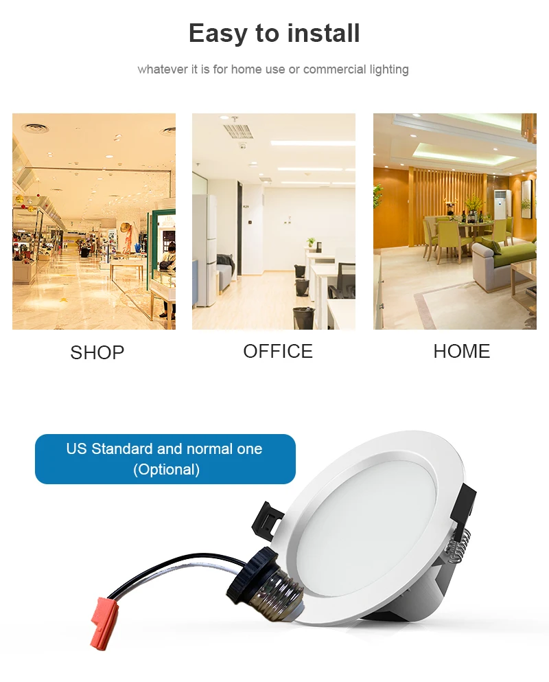 EU Standard 9W Bluetooth Smart Downlight RGB Dimmable APP Remote Voice Control Work With Alexa/Google Home
EU Standard 9W Bluetooth Smart Downlight RGB Dimmable APP Remote Voice Control Work With Alexa/Google Home