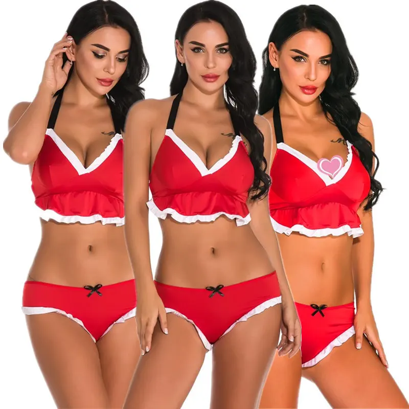 Rveryday Women Hot Exotic Santa Claus Costume Red Sexy Christmas Lingerie Set Stripper Clothes Panties Bra Underwear Régler
Rveryday Women Hot Exotic Santa Claus Costume Red Sexy Christmas Lingerie Set Stripper Clothes Panties Bra Underwear Régler