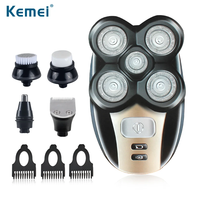Kemei 5 in 1 Electric Shaver 5 Blade Heads Electric Shaving Rechargeable Razors Multifunction Men Face Care Washable KM-1000
Kemei 5 in 1 Electric Shaver 5 Blade Heads Electric Shaving Rechargeable Razors Multifunction Men Face Care Washable KM-1000