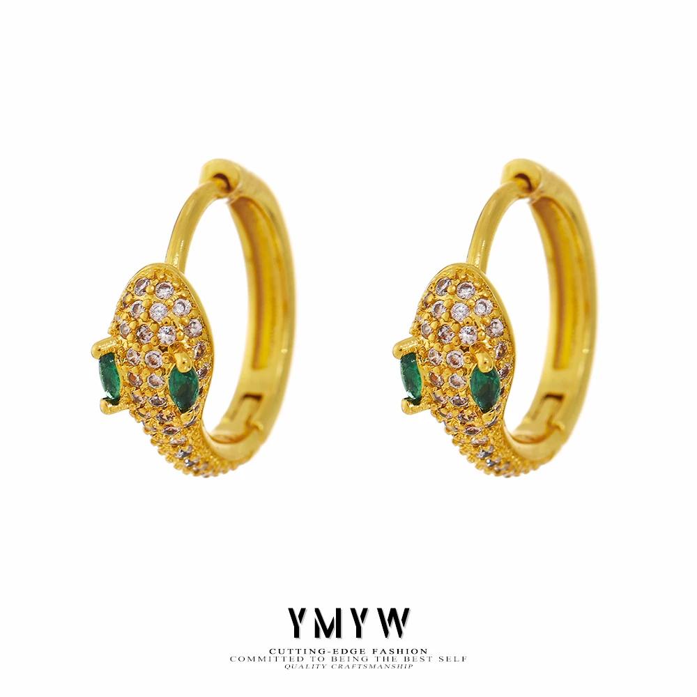 YMYW Snake Hoop Earrings Copper 14 K Animal Earrings Delicate Cubic Zirconia Jewelry For Women Gala Gift boucle oreille femme
YMYW Snake Hoop Earrings Copper 14 K Animal Earrings Delicate Cubic Zirconia Jewelry For Women Gala Gift boucle oreille femme