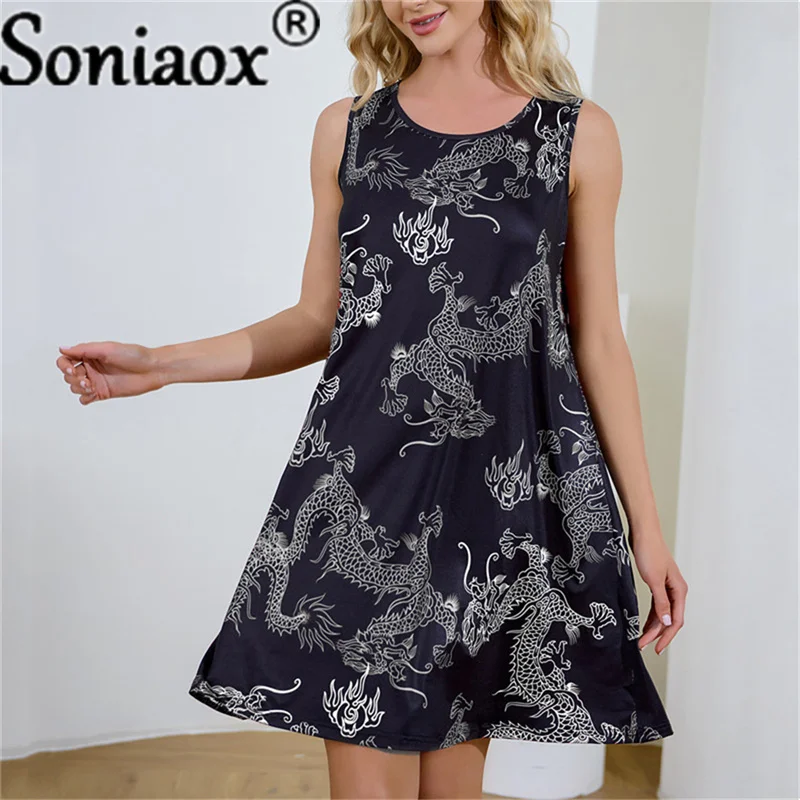 2021 Summer New Women O Neck Printing Sleeveless Mid-Length Dress Ladies Fashion Casual Loose Vintage Streetwear Plus Size Dress
2021 Summer New Women O Neck Printing Sleeveless Mid-Length Dress Ladies Fashion Casual Loose Vintage Streetwear Plus Size Dress