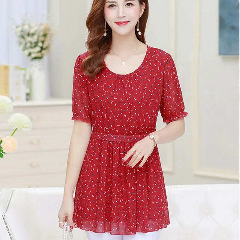 2021 Women Spring Summer Style Chiffon Blouses Shirts Lady Casual Short Sleeve Pleated Flower Printed Blusas Tops
2021 Women Spring Summer Style Chiffon Blouses Shirts Lady Casual Short Sleeve Pleated Flower Printed Blusas Tops