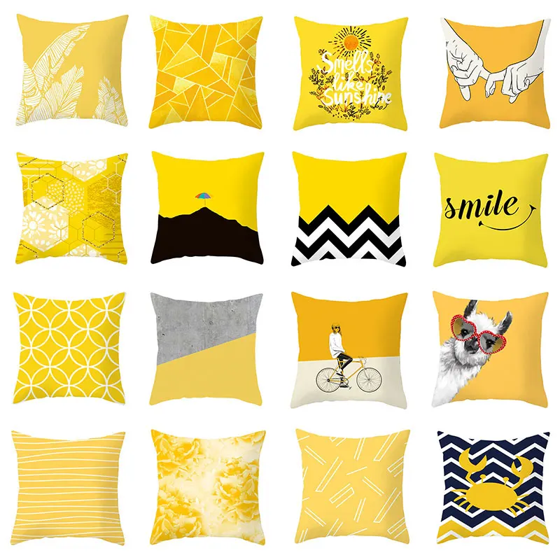 Pillow Cushion Covers Nordic Geometry Pillowcase Yellow Decorative Throw Pillows Cover Peach Skin for Sofa Decor Home 45*45cm/pc
Pillow Cushion Covers Nordic Geometry Pillowcase Yellow Decorative Throw Pillows Cover Peach Skin for Sofa Decor Home 45*45cm/pc