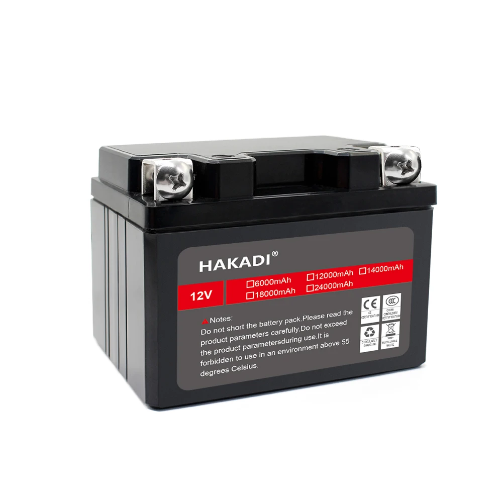 HAKADI Rechargeable LiFePO4 12V 6Ah Deep Cycle Battery Pack with Built-in BMS For Kid's Car Solar System Scooter
HAKADI Rechargeable LiFePO4 12V 6Ah Deep Cycle Battery Pack with Built-in BMS For Kid's Car Solar System Scooter