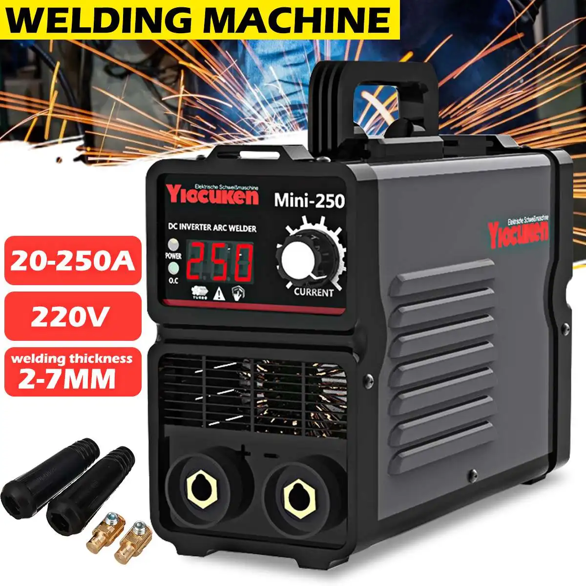 4000W 20-250Amp Digital Inverter Arc Electric Welding Machine 220V MMA Welder for Home DIY Welding Working and Electric Working
4000W 20-250Amp Digital Inverter Arc Electric Welding Machine 220V MMA Welder for Home DIY Welding Working and Electric Working