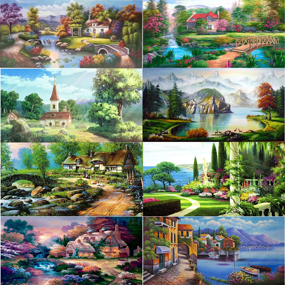 5D DIY Diamond Painting Riverside Villa Rhinestones Cross Stitch Scenery Living Room Decorations Personalized Puzzles Gift
5D DIY Diamond Painting Riverside Villa Rhinestones Cross Stitch Scenery Living Room Decorations Personalized Puzzles Gift