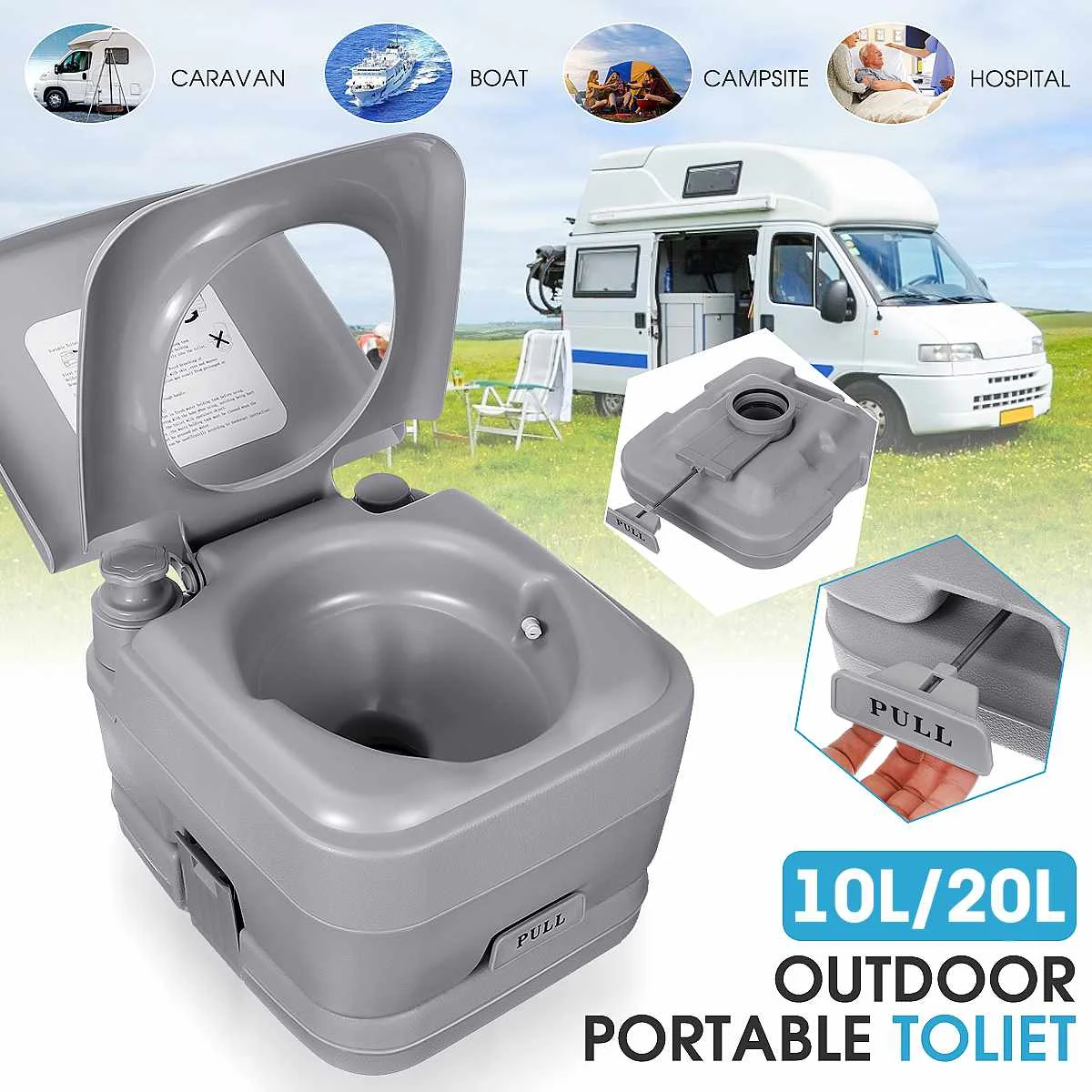10L/20L Portable Toilet Indoor Commode Travel Potty Compact Toilet With Waste Tank Built-In Pour Spout & Washing Sprayer
10L/20L Portable Toilet Indoor Commode Travel Potty Compact Toilet With Waste Tank Built-In Pour Spout & Washing Sprayer
