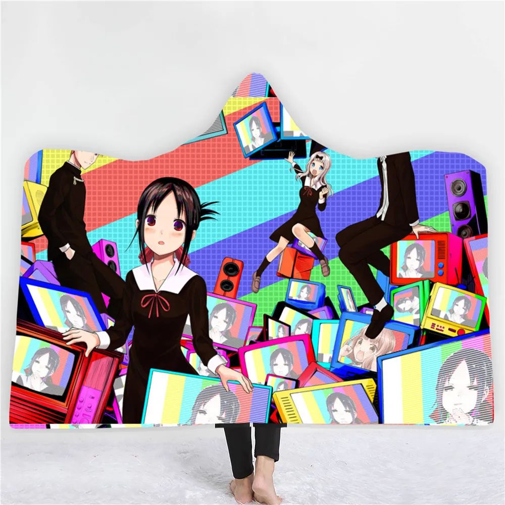 Kaguya-sama Love Is War 3D Printing Throw Hooded Blanket Wearable Warm Fleece Bedding Office Quilts Soft Adults Travel
Kaguya-sama Love Is War 3D Printing Throw Hooded Blanket Wearable Warm Fleece Bedding Office Quilts Soft Adults Travel