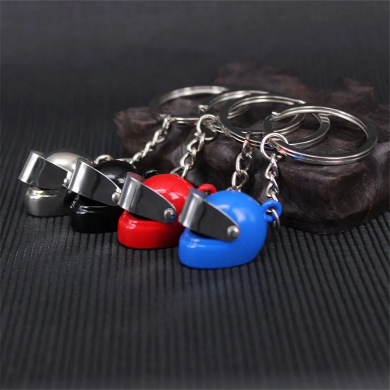 

Keychain Fashion Creative Motorcycle Bicycle Casque Key Chain Ring 3D Helmet