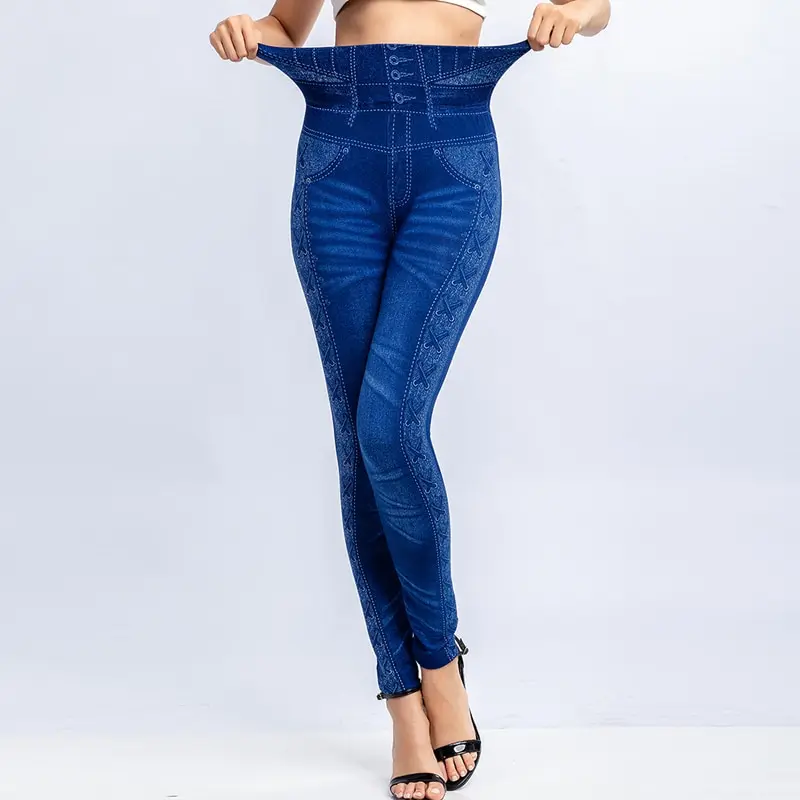 Women 2020 Imitation Distressed Denim Jeans Leggings Casual High Waist Slim Elastic Pencil Pants Fitness Workout Fashion Legging
Women 2020 Imitation Distressed Denim Jeans Leggings Casual High Waist Slim Elastic Pencil Pants Fitness Workout Fashion Legging