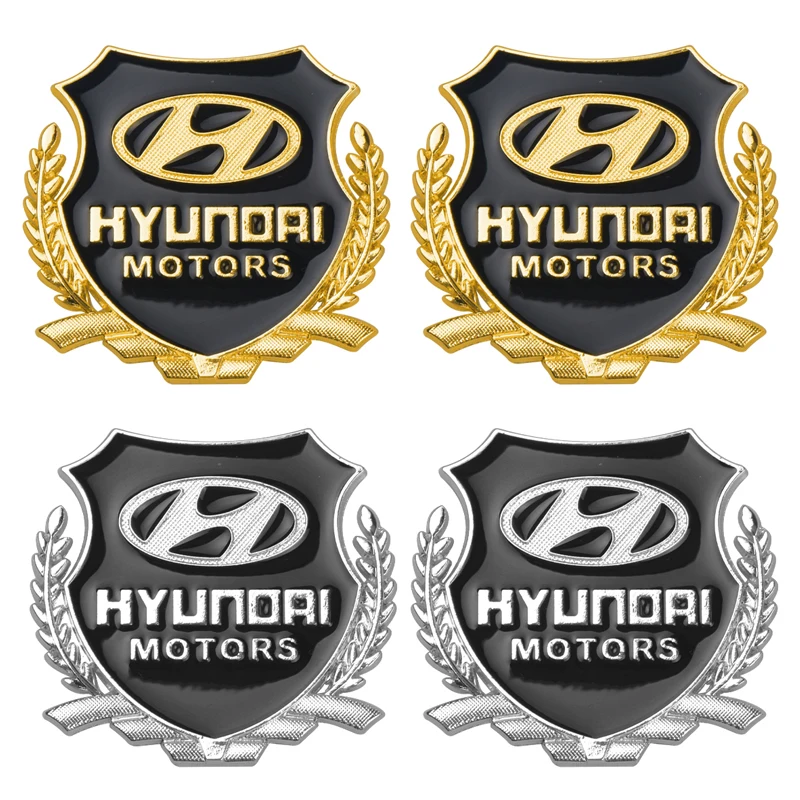 2 шт. металлические 3d элементы для Hyundai Elantra Accent Tucson i40 i30 i10 i20 Veloster IX35 IX20 Solaris
