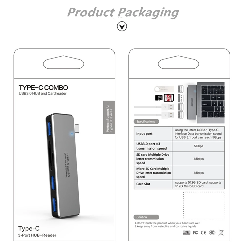 ОВБР USB 3 1 Type C концентратор 0 TF/SD устройство для чтения карт 5 в мульти Функция